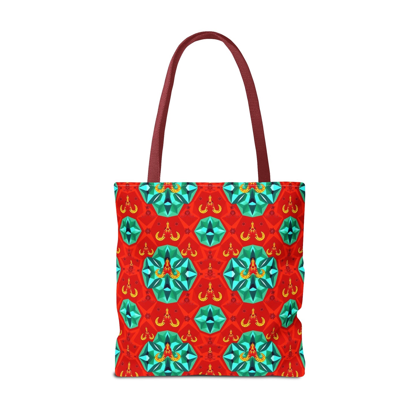 Tote Bag (AOP), Aries, Zodiac v1, Jewel Pattern