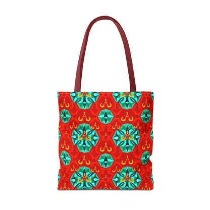 Tote Bag (AOP), Aries, Zodiac v1, Jewel Pattern
