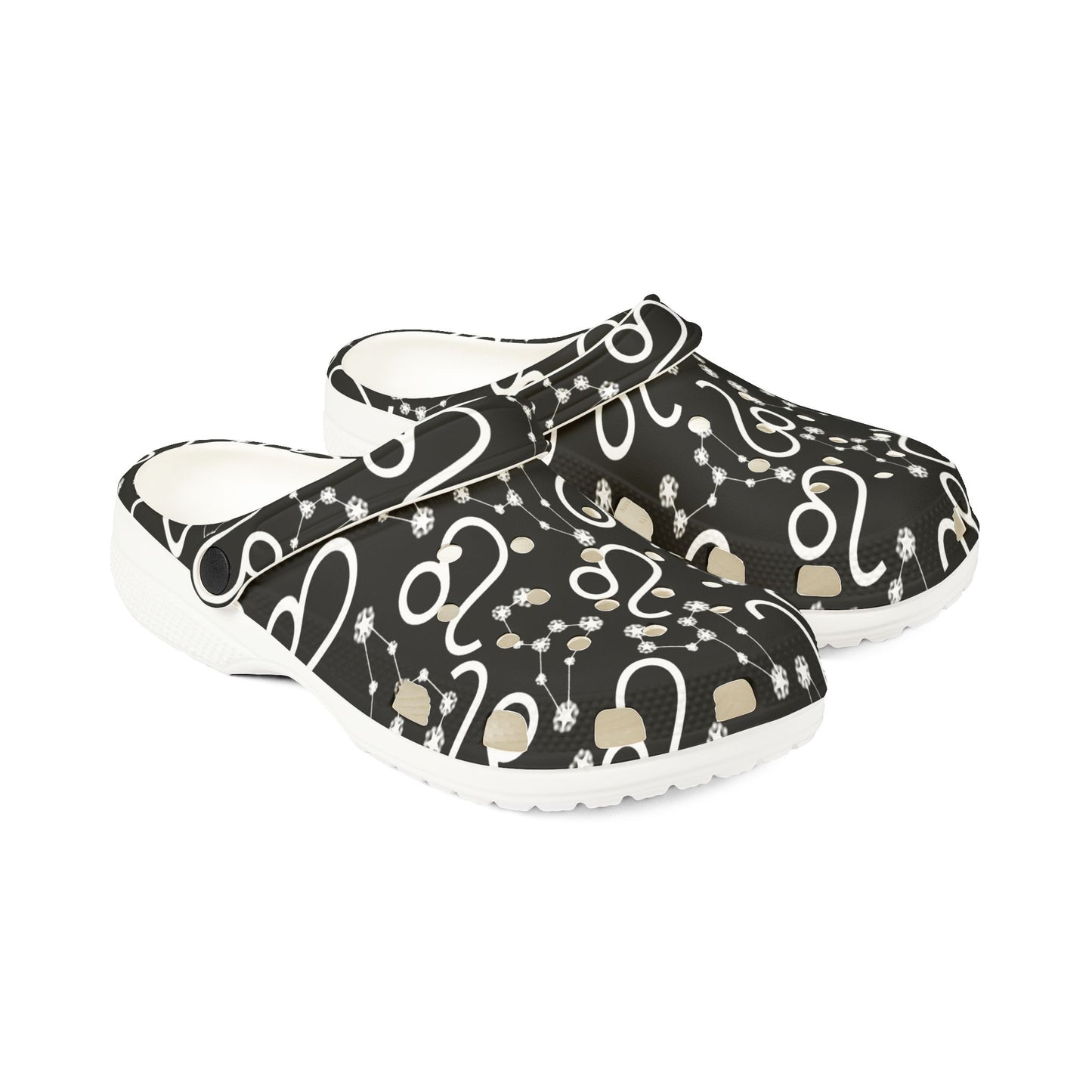 EVA Foam Rubber Shoes (AOP), Material 100% EVA, Leo Zodiac Design