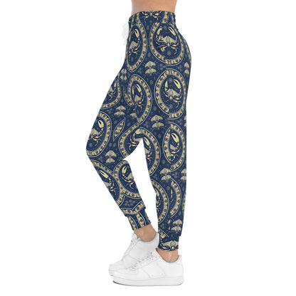 Athletic Joggers, Zodiac Design, Pattern v1, Cancer, AOP