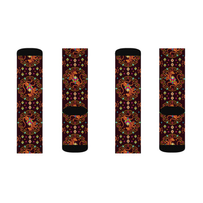 Sublimation Socks, Virgo, Zodiac v1, Jewel Pattern