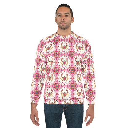 Unisex Sweatshirt (AOP), Scorpio, Zodiac v1, Jewel Pattern