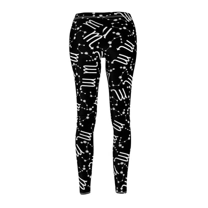 Women's Zodiac Cut & Sew Casual Leggings Scorpio Zodiac sign