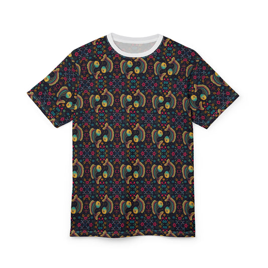 Unisex Cut & Sew T-Shirt, AOP, Pisces, Zodiac v1, Pattern