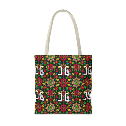 Tote Bag, (AOP), Gemini, Zodiac, Flower Pattern