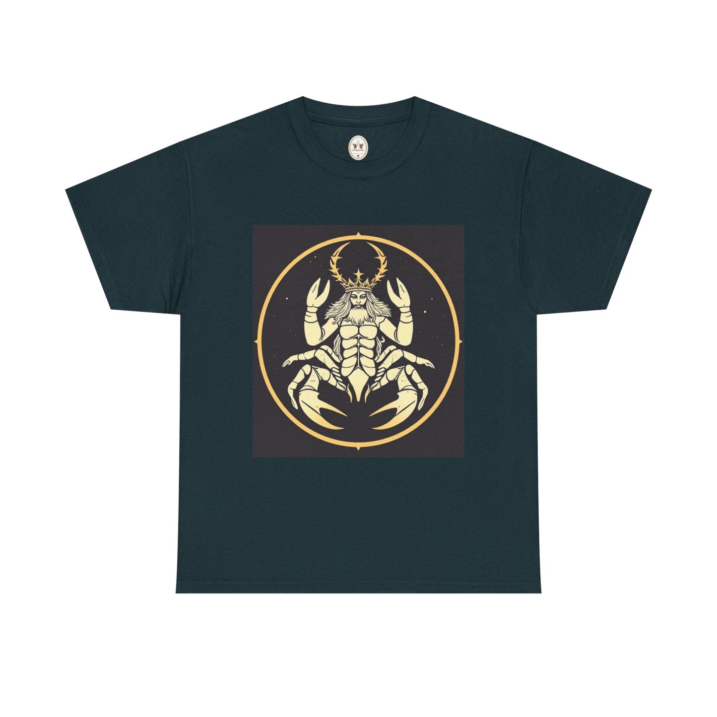 Unisex Heavy Cotton T-Shirt, Scorpio King, Print Art, Zodiac Design