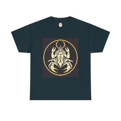 Unisex Heavy Cotton T-Shirt, Scorpio King, Print Art, Zodiac Design