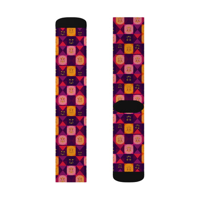 Sublimation Socks, Libra, Zodiac v1, Shapes Pattern