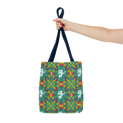 Tote Bag, (AOP), Sagittarius, Zodiac v6, Flower Pattern