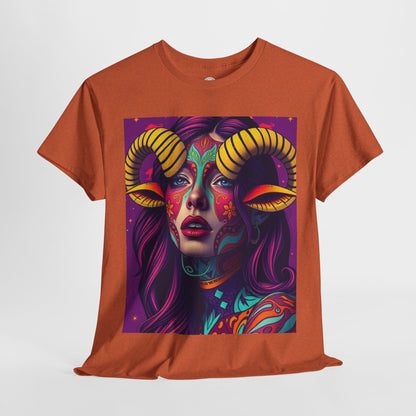Unisex Heavy Cotton T-Shirt, Taurus, Zodiac v2, Sexy Art