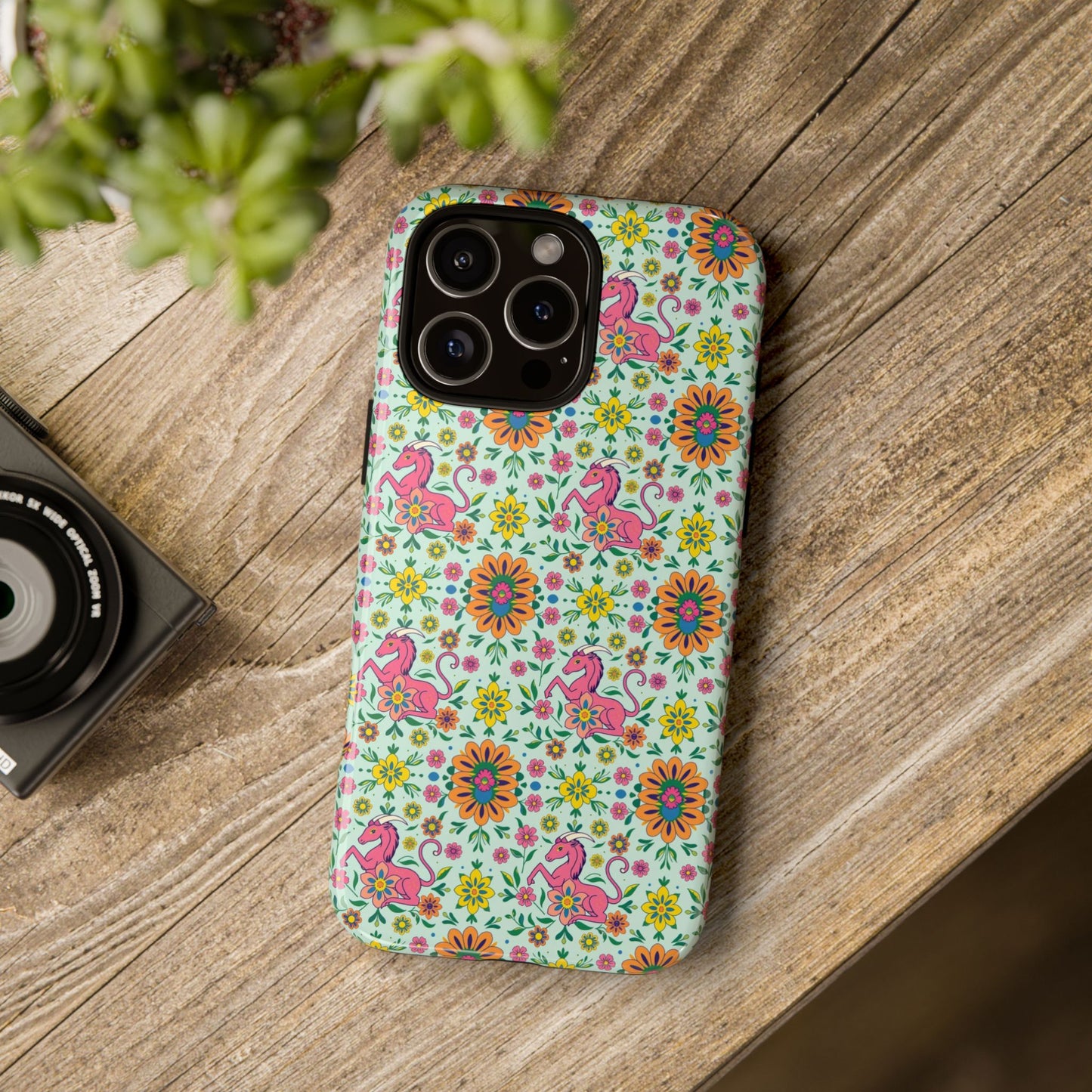 Tough Cases, Aquarius, Zodiac, Flower Pattern