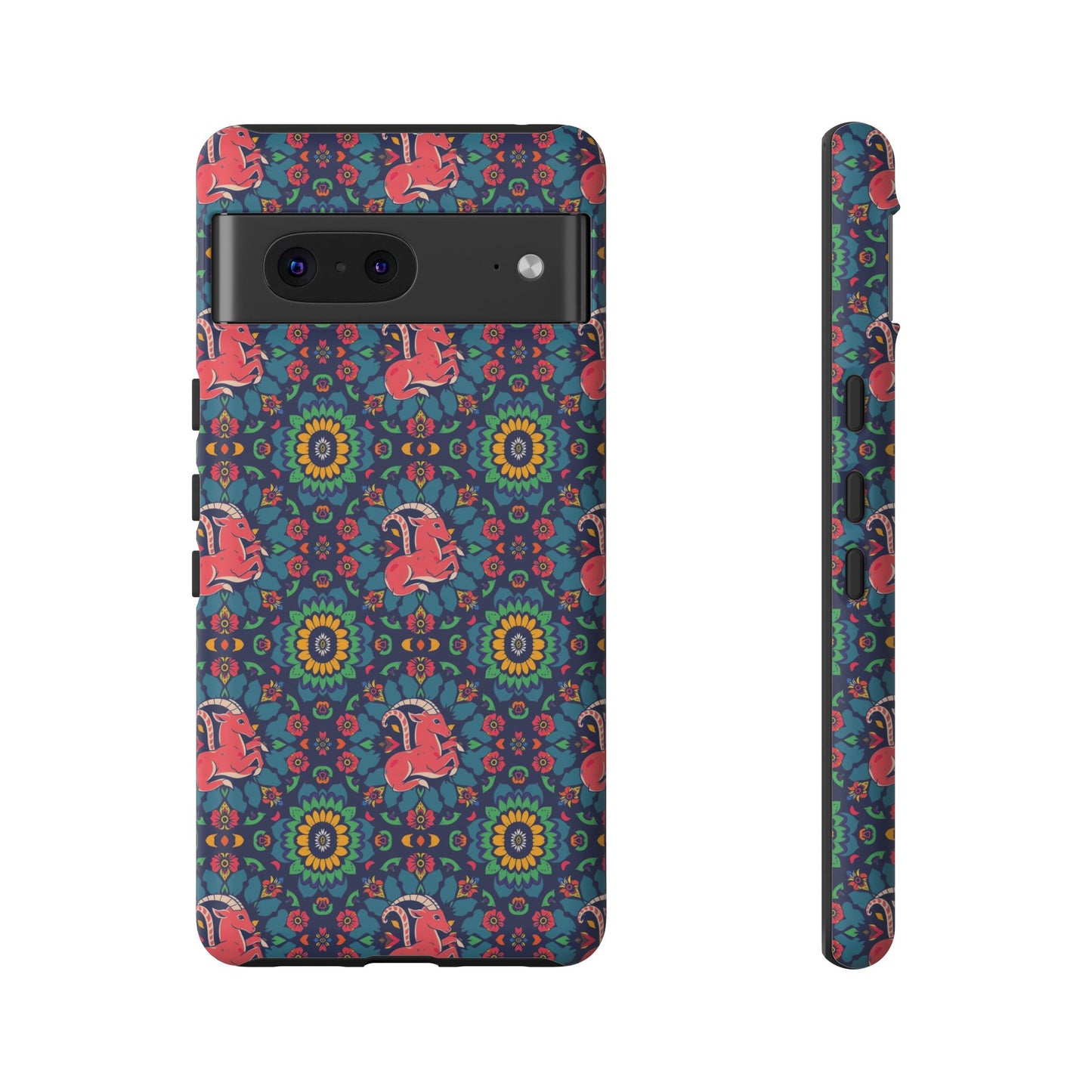 Tough Cases, Capricorn, Zodiac v1, Flower Pattern