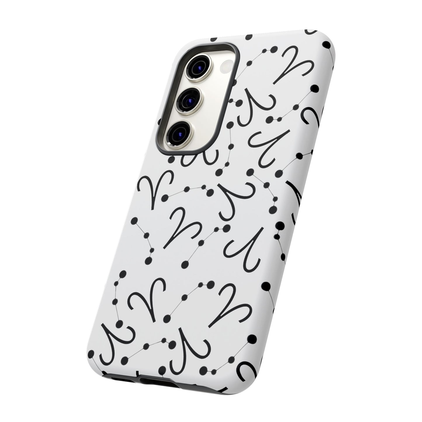 Tough Cases with the Aries Zodiac sign for iPhone, Samsung Galaxy, and Google Pixel devices