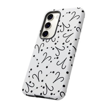 Tough Cases with the Aries Zodiac sign for iPhone, Samsung Galaxy, and Google Pixel devices