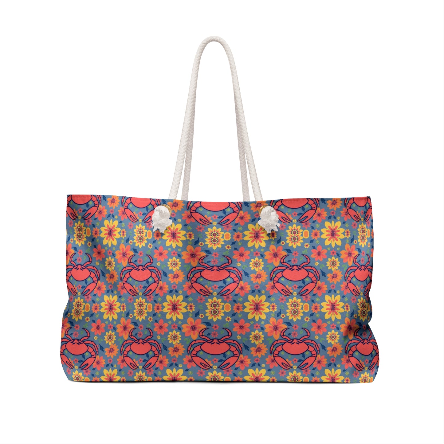 Weekender Bag, Cancer, Zodiac v2, Flower Pattern