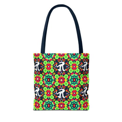 Tote Bag, (AOP), Aquarius, Zodiac v4, Flower Pattern