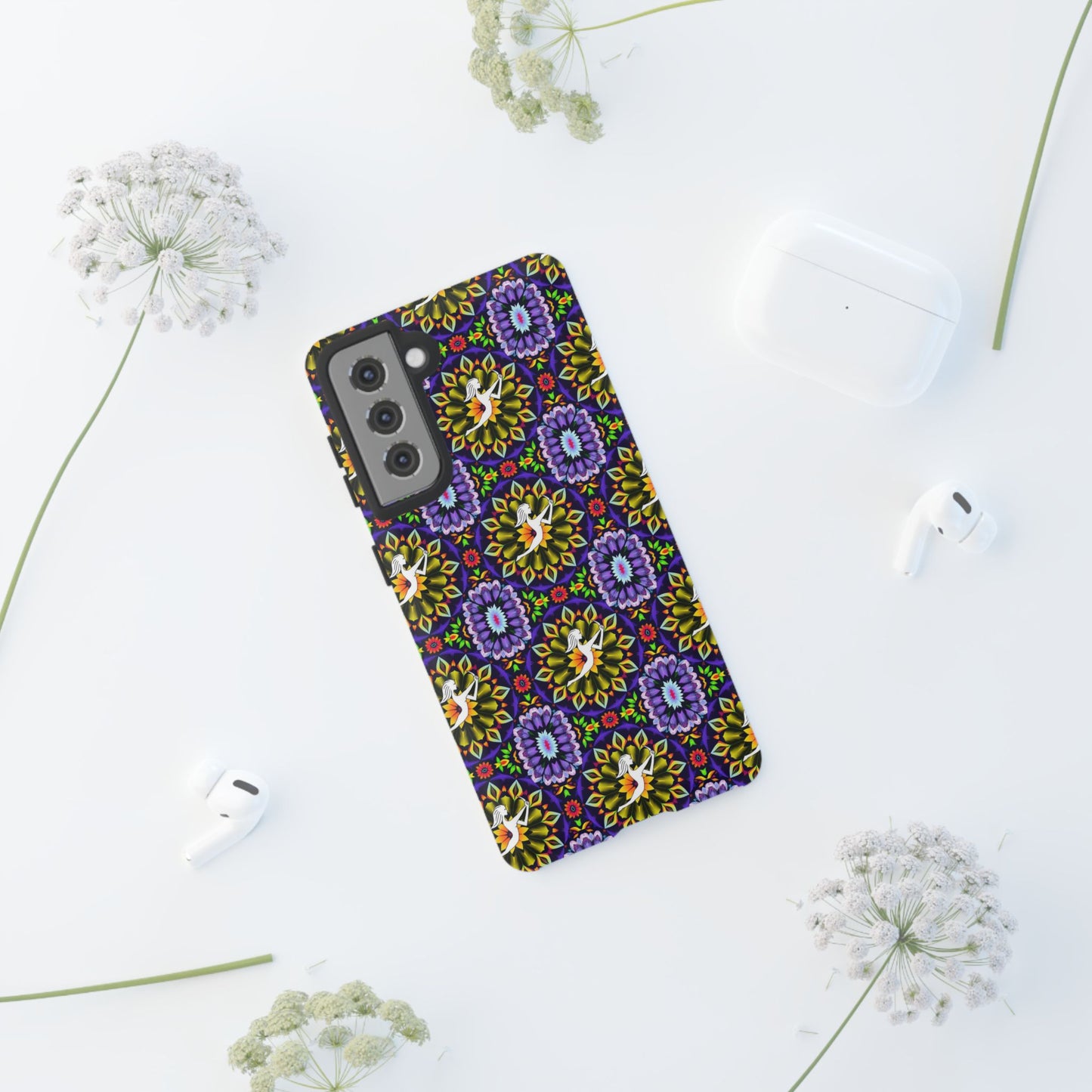 Tough Cases, Sagittarius, Zodiac v1, Flower Pattern