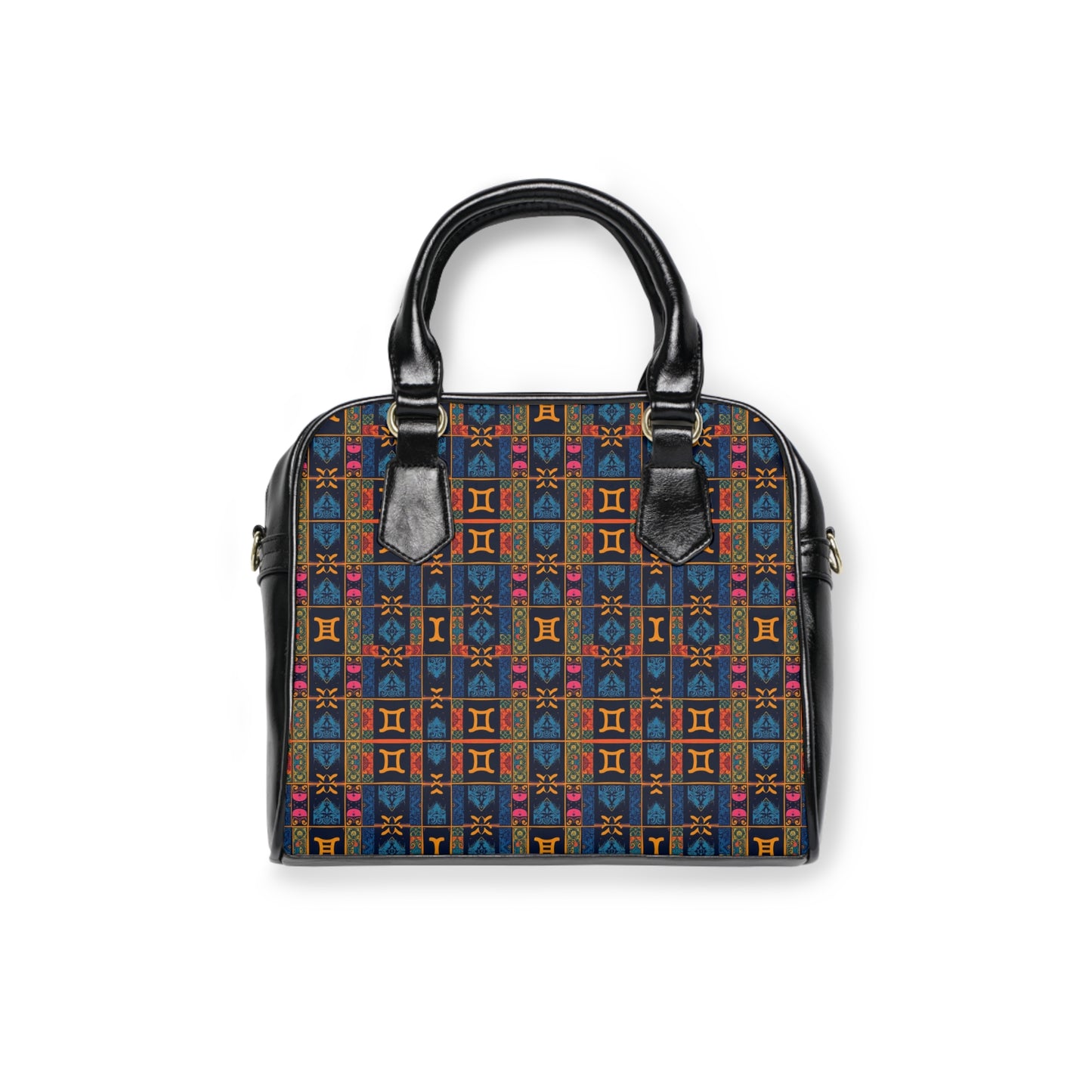 Shoulder Handbag, Gemini, Zodiac v4, Shapes Pattern