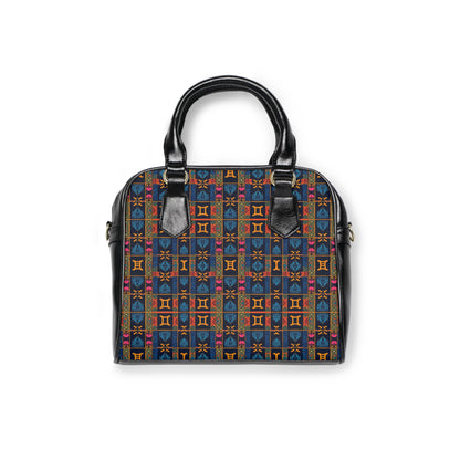 Shoulder Handbag, Gemini, Zodiac v4, Shapes Pattern