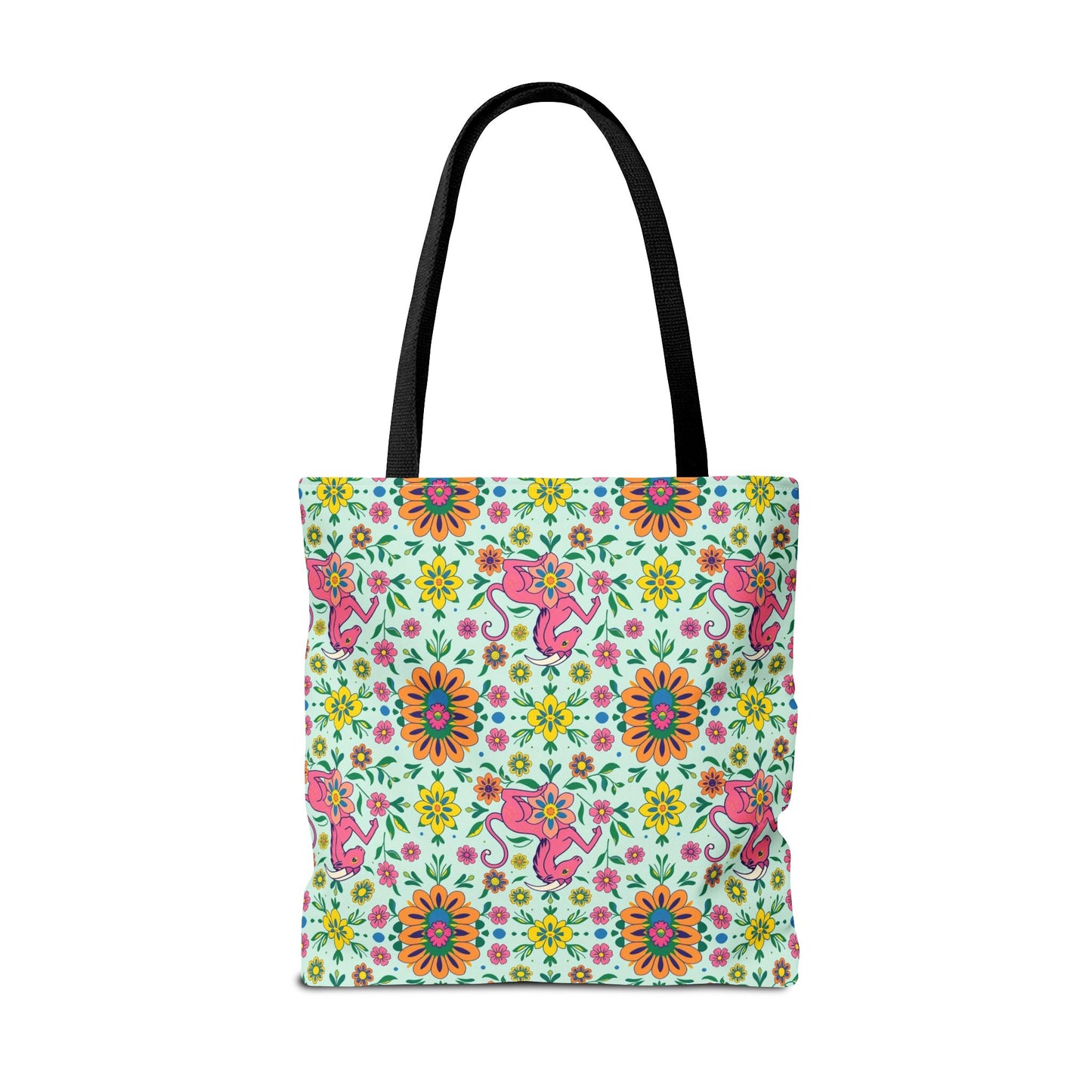 Tote Bag (AOP), Aquarius, Zodiac, Flower Pattern