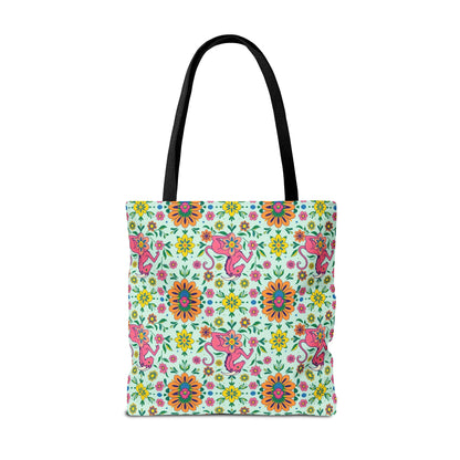 Tote Bag (AOP), Aquarius, Zodiac, Flower Pattern
