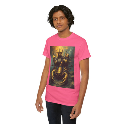 Unisex Heavy Cotton T-Shirt, Desert Scorpio King, Zodiac Design