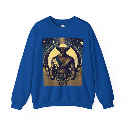 Unisex Heavy Blend™ Crewneck Sweatshirt, Minotaur, Taurus Zodiac Design
