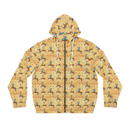 Full-Zip Hoodie (AOP), Virgo, Zodiac v2, Pattern