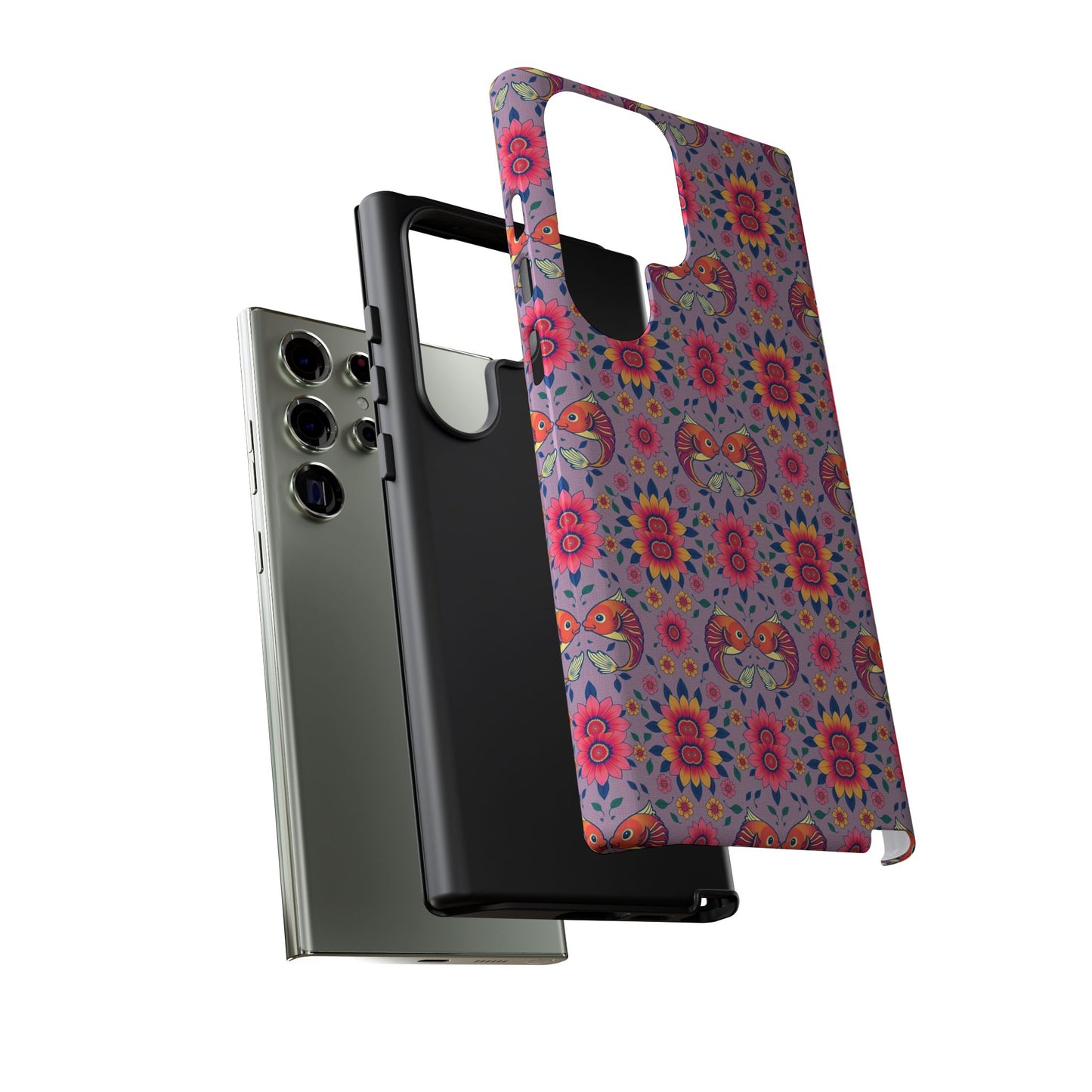 Tough Cases, Pisces, Zodiac v3, Flower Pattern