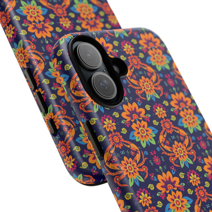 Tough Cases, Cancer, Zodiac, Flower Pattern