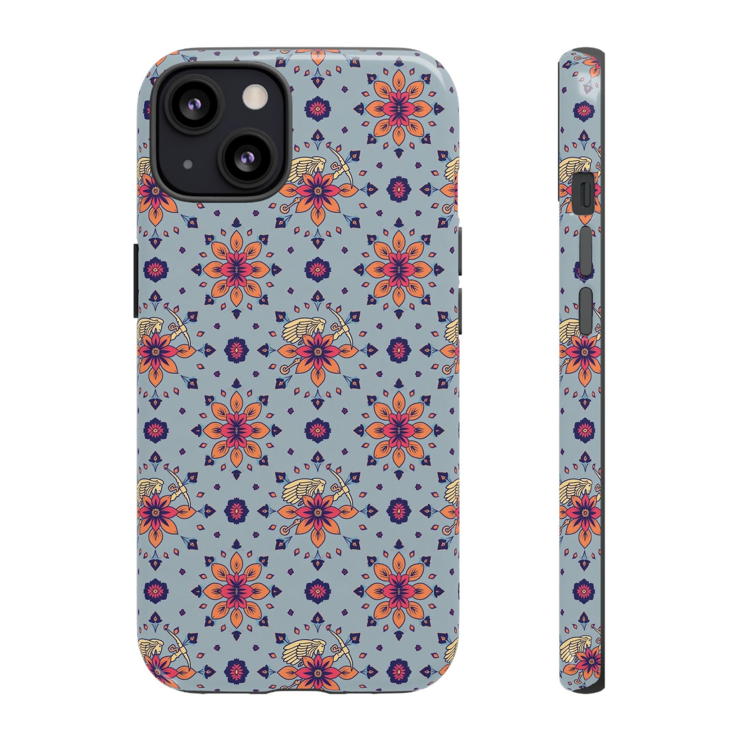 Tough Cases, Sagittarius, Zodiac v3, Flower Pattern