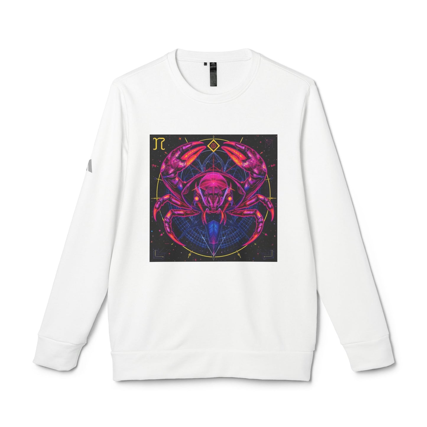 Adidas, Unisex Fleece Crewneck Sweatshirt, Cancer, Pop Art, Zodiac