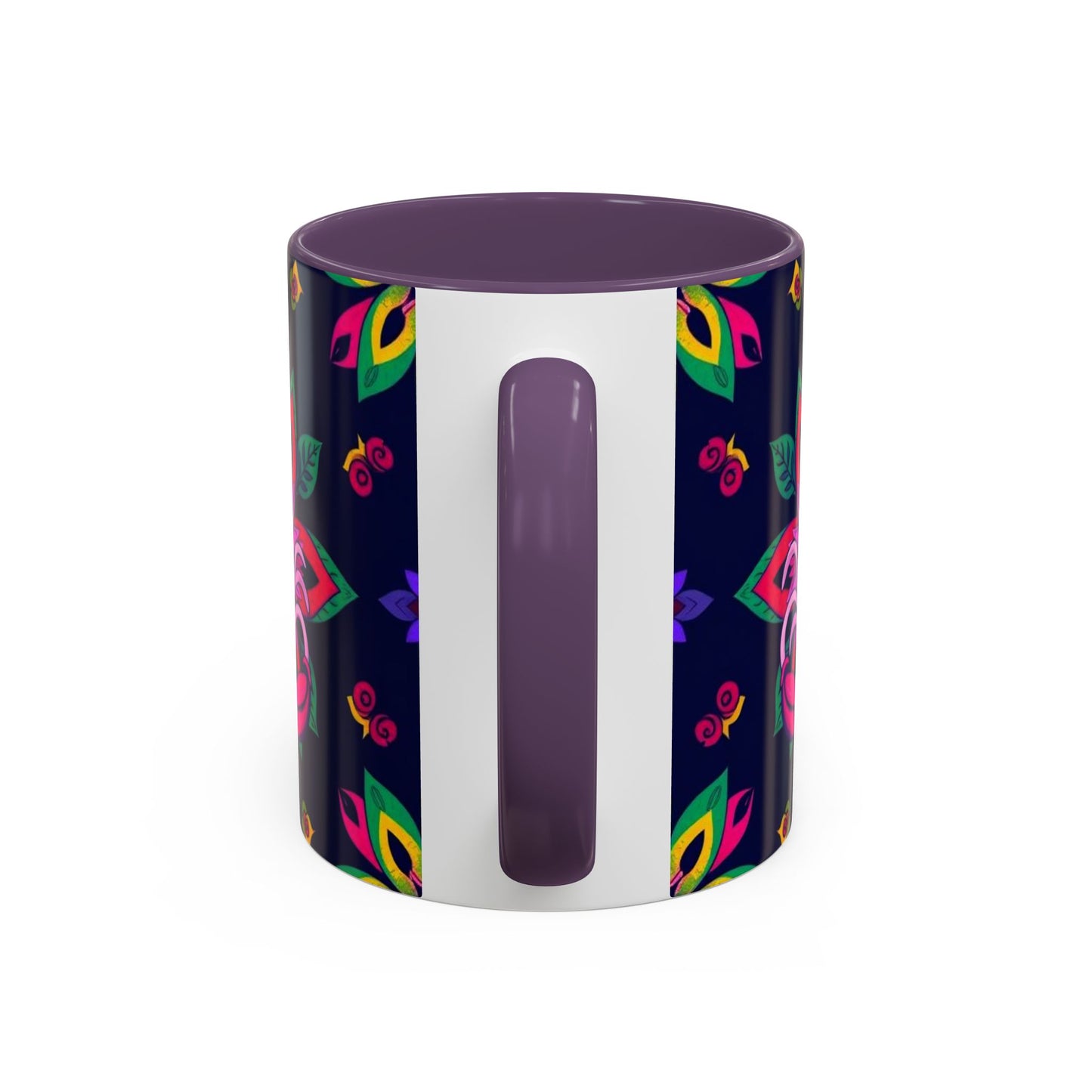 Accent Coffee Mug, Scorpio, Zodiac v4. Flower Pattern, (11, 15oz)