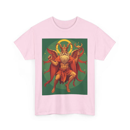 Unisex Heavy Cotton T-Shirt, Aries God 1v, Zodiac Design