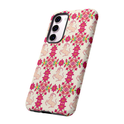 Tough Cases, Capricorn, Zodiac v3, Flower Pattern