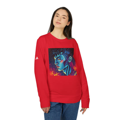 Adidas, Unisex Fleece Crewneck Sweatshirt, Pisces, Pop Art, Zodiac