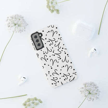 Tough Cases with the Aries Zodiac sign for iPhone, Samsung Galaxy, and Google Pixel devices