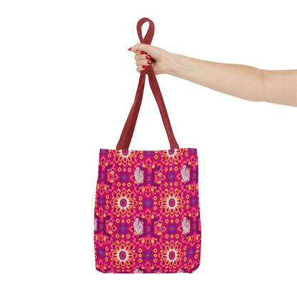 Tote Bag (AOP), Gemini, Zodiac v1, Flower Pattern
