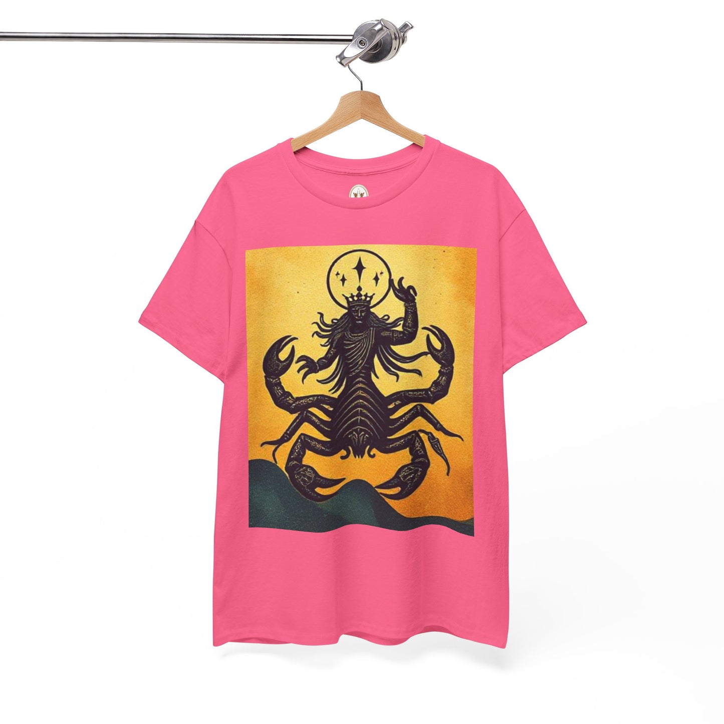 Unisex Heavy Cotton T-Shirt, Scorpion King, Print Art v1, Scorpio Zodiac Design