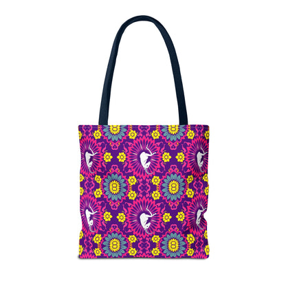 Tote Bag, (AOP), Capricorn, Zodiac v5, Flower Pattern
