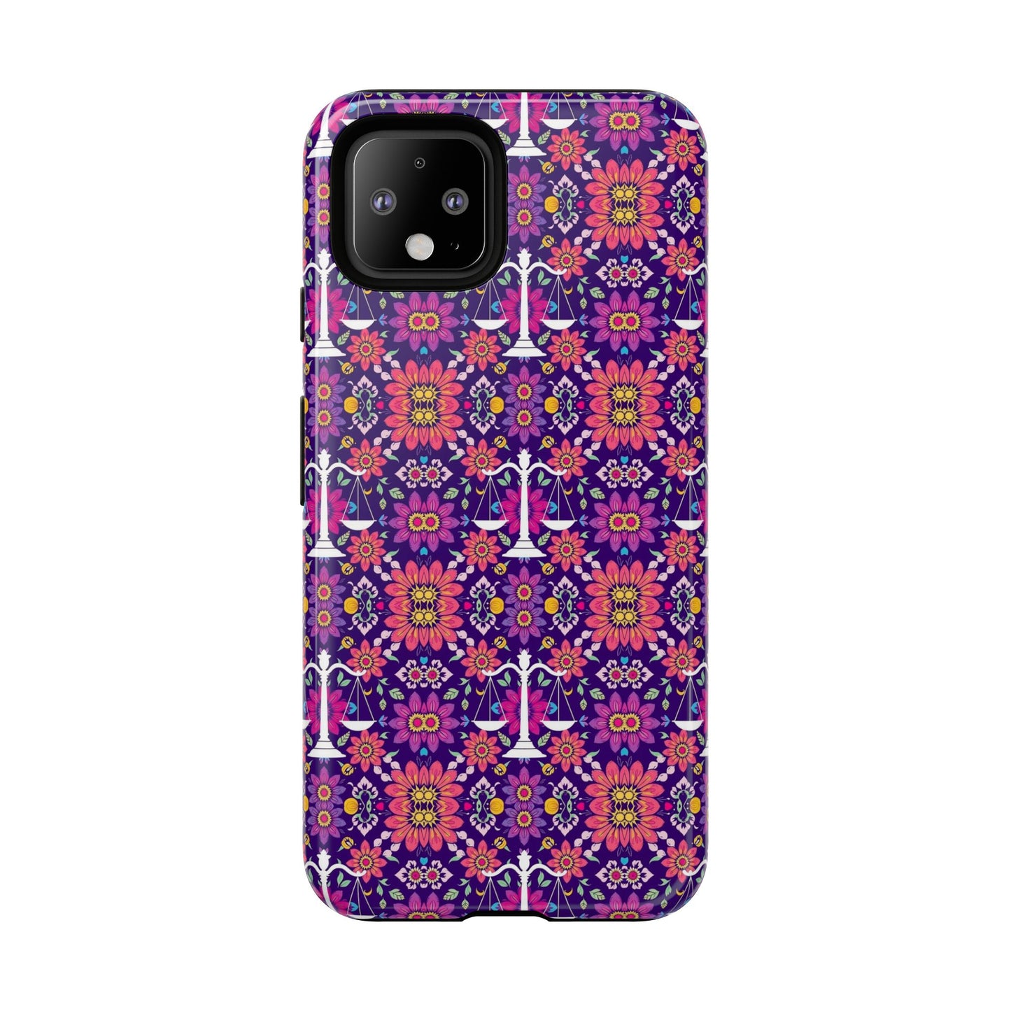 Tough Cases, Libra, Zodiac v4, Flower Pattern