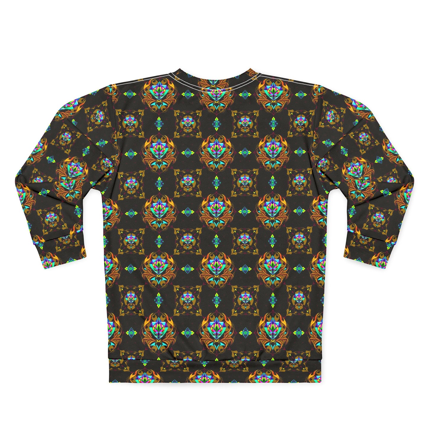 Unisex Sweatshirt (AOP), Scorpio, Zodiac v4, Jewel Pattern
