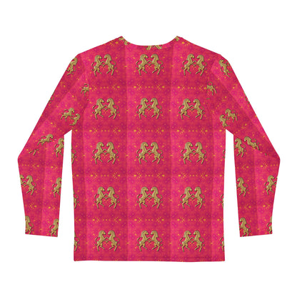 Men's Long Sleeve Shirt, (AOP), Gemini, Zodiac v1, Pattern