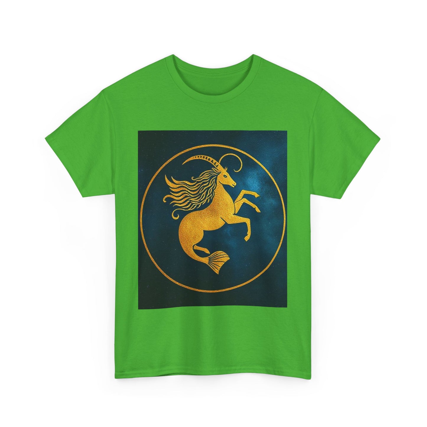 Unisex Heavy Cotton T-Shirt, Capricorn Animal v3, Symbol, Zodiac Design