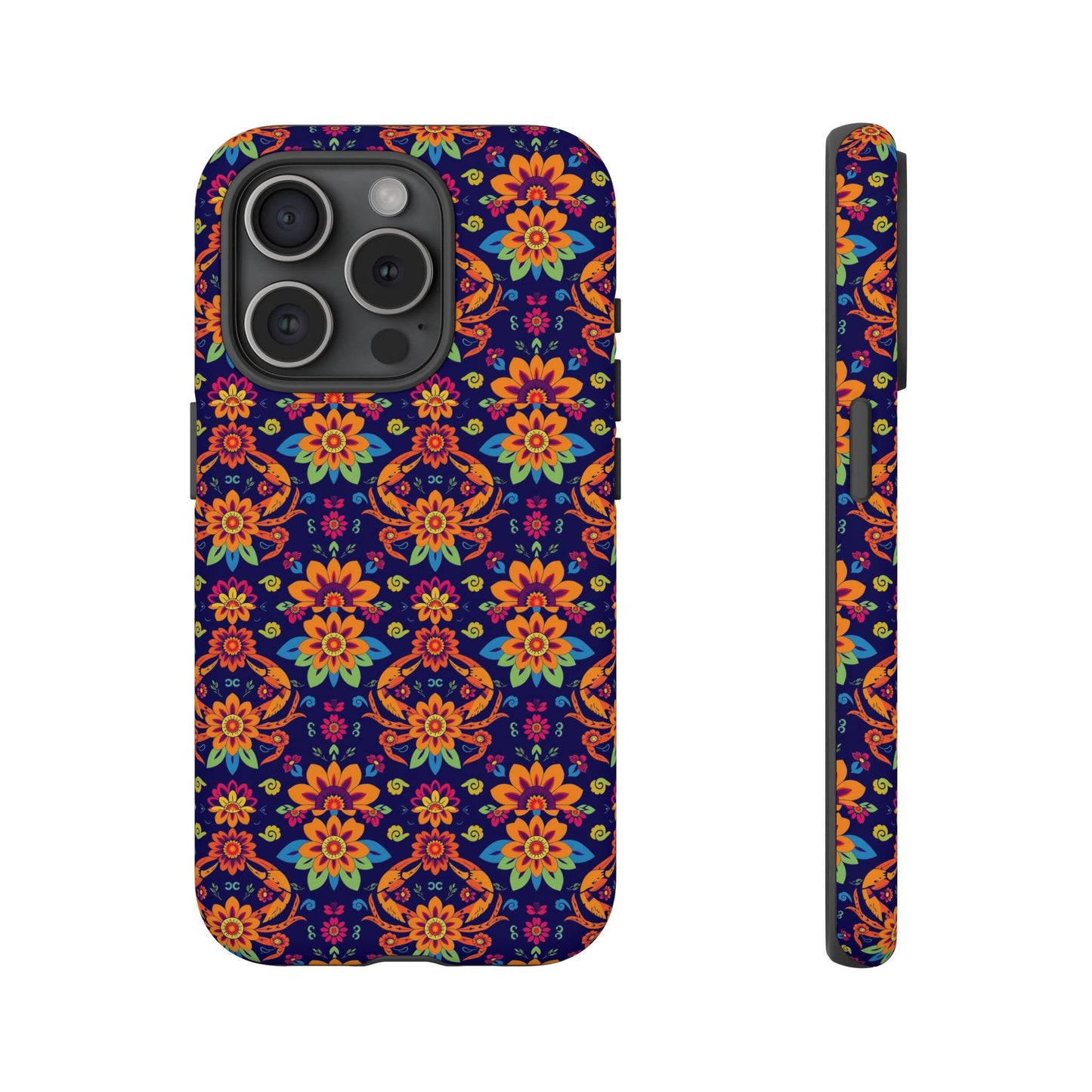 Tough Cases, Cancer, Zodiac, Flower Pattern