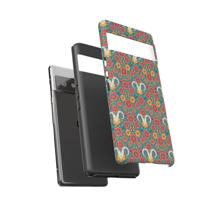 Tough Cases, Aries, Zodiac v3, Flower Pattern