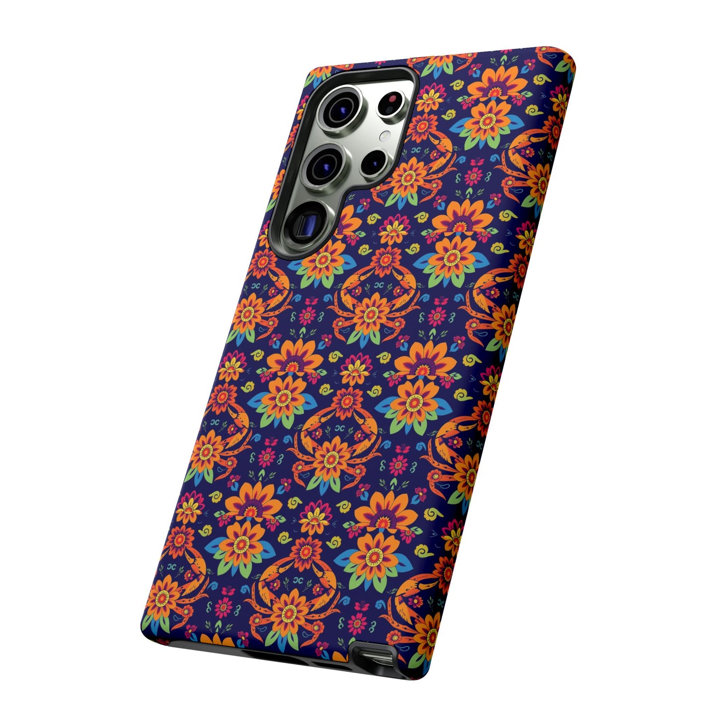 Tough Cases, Cancer, Zodiac, Flower Pattern