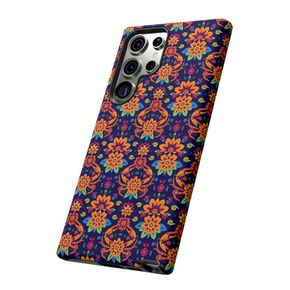 Tough Cases, Cancer, Zodiac, Flower Pattern