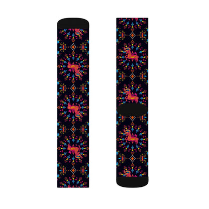 Sublimation Socks, Capricorn, Zodiac v1, Jewel Pattern