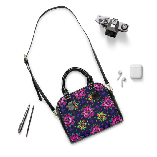 Shoulder Handbag, Scorpio, Zodiac, Flower Pattern